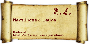 Martincsek Laura névjegykártya